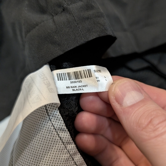 NWT Baerskin Tactical Mens L Rain Jacket Black Full Zip Hooded - Picture 6 of 9